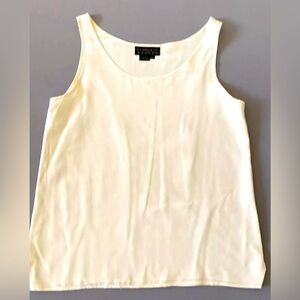 NWT. Nordstrom Classics women’s 100% silk beige tank shell. (Beige)